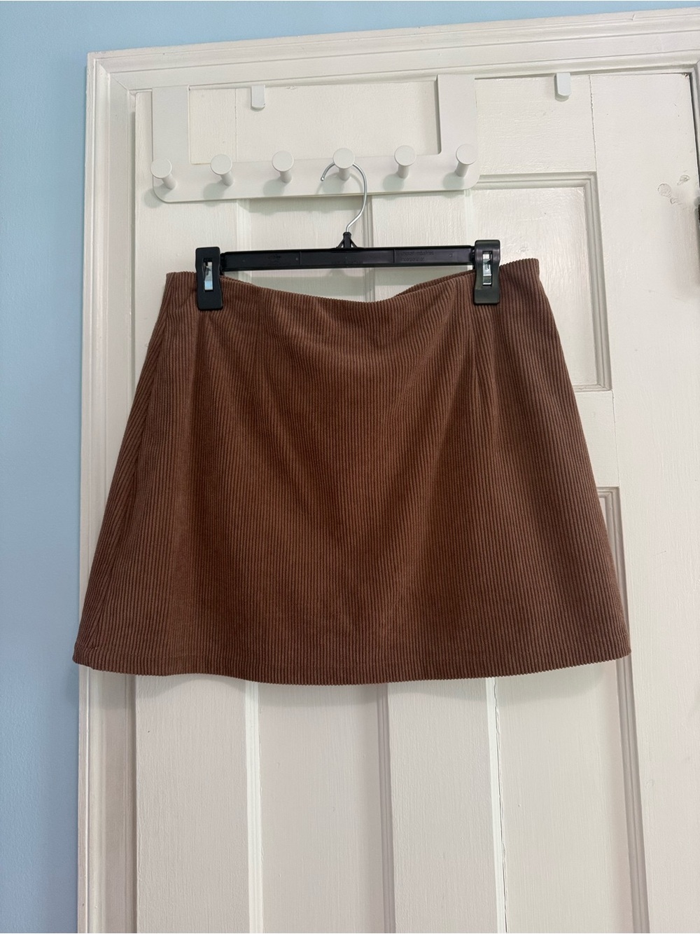 HALARA Brown Corduroy A-Line Mini Skirt